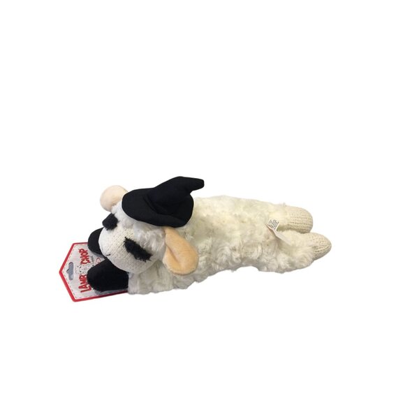 Lamb Chop Halloween Witch Black Hat 11" Plush Squeak Dog Toy - Picture 2 of 4
